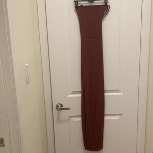 Sparkly Red Strapless Dress